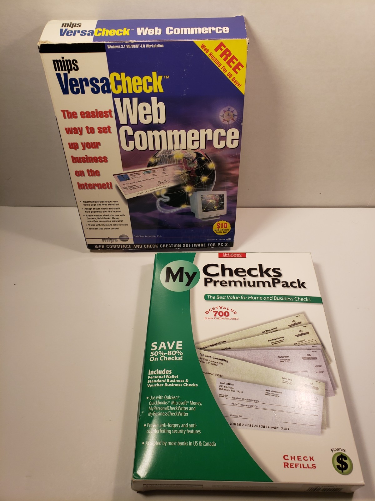 VersaCheck 2000 Web Commerce & Personal CDs Software, Checks and Refill