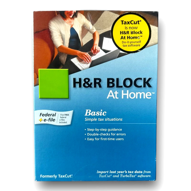 H&R Block at Home Basic 2009 for Windows & MAC NEW SEALED