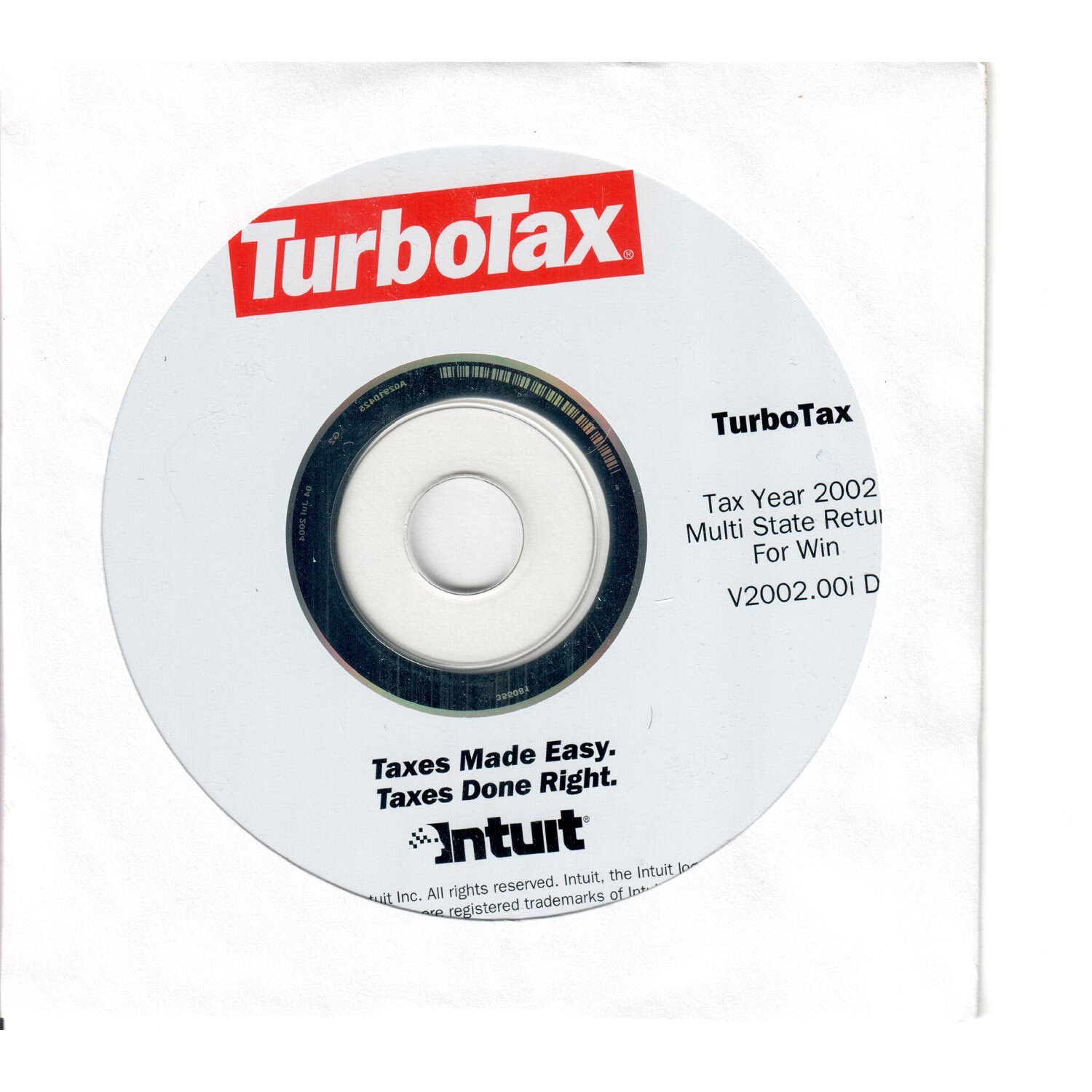 2002 TurboTax Federal Return V2002.01 D + Multi State Return V2002.00i D 2 CDROM