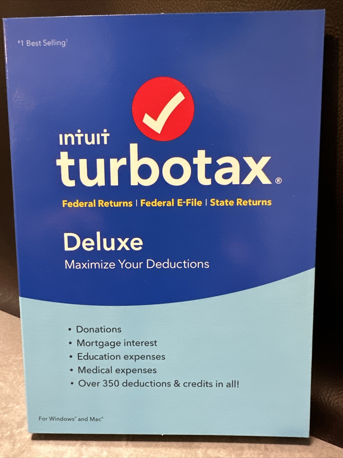 Turbotax 2016 Deluxe Federal + State CD version BRAND NEW SEALED lit Damage case