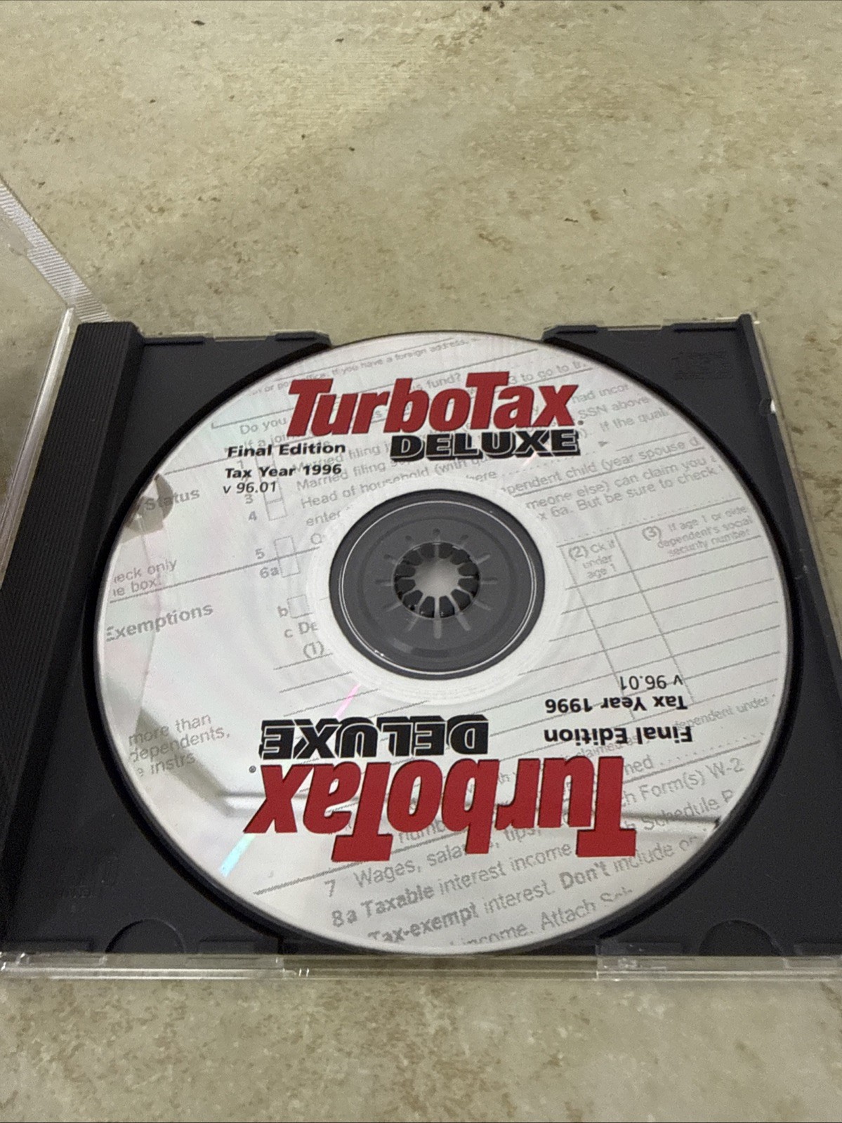 Intuit Turbotax Deluxe 1996 Software in Jewel Case