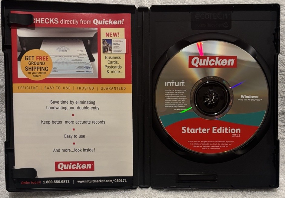 Quicken 2011 Starter Edition: Simple Money Mgt Software Win 7, XP SP2+, & Vista.