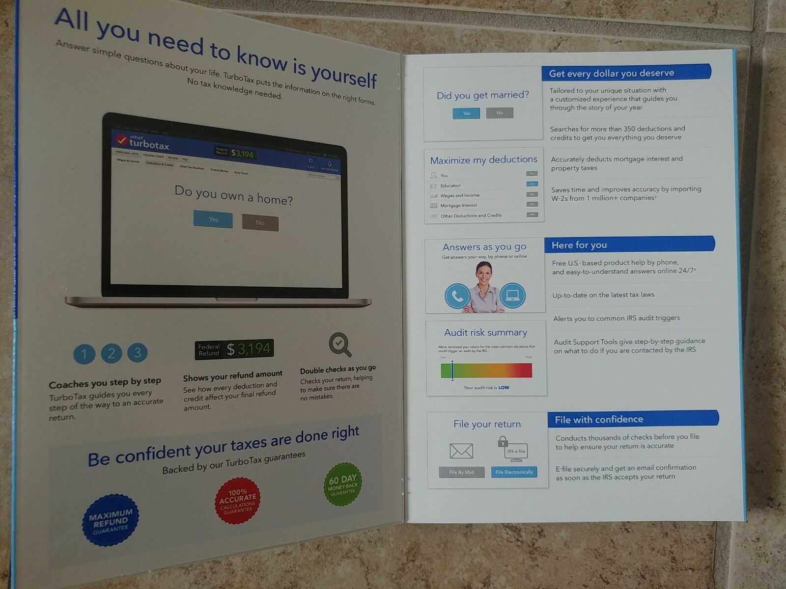 2018 intuit Turbotax Deluxe Federal Returns ONLY E-File