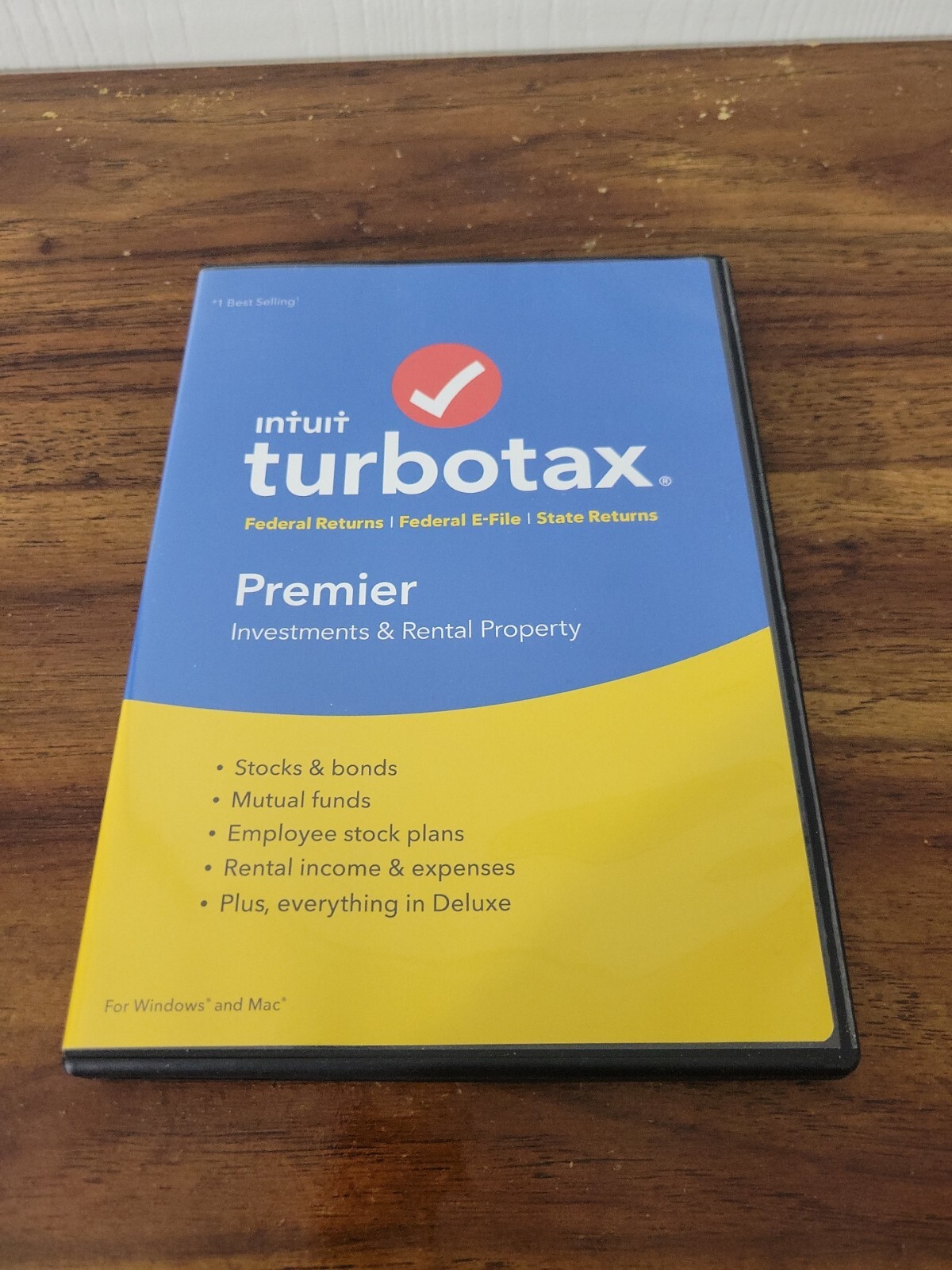 USED 2018 TurboTax Premier Investments & Rental Property, Fed & State Income Tax