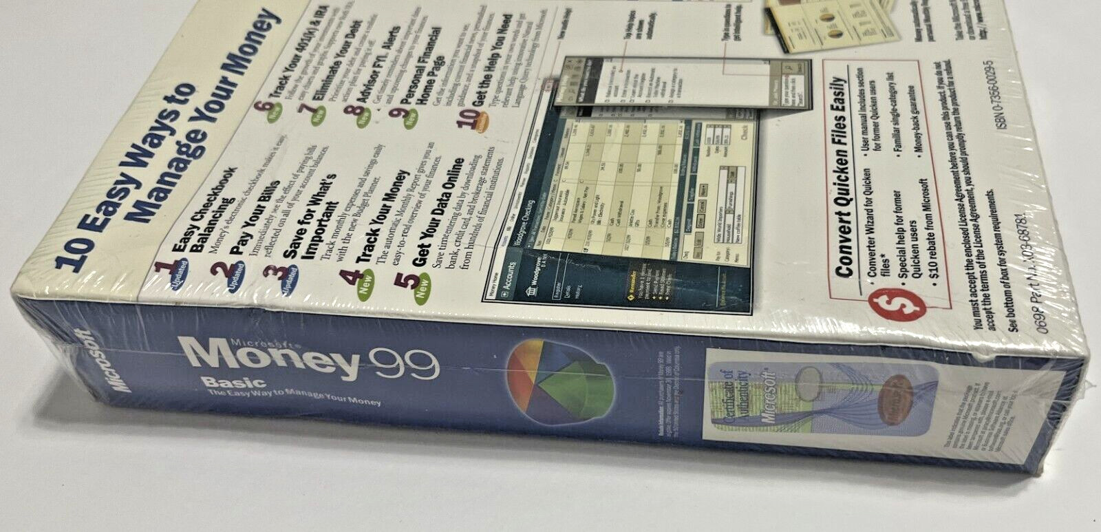 MICROSOFT Vintage Money 99 Basic for Windows Original Retail CD NEW SEALED