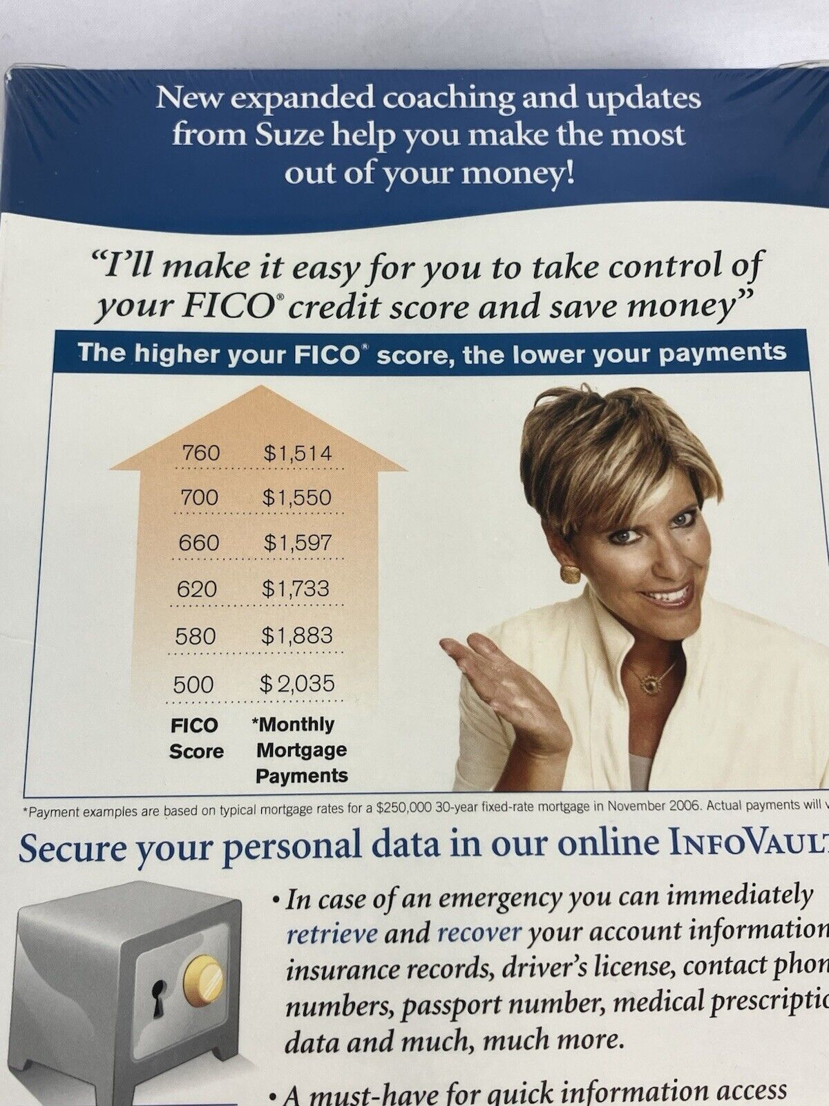 Suze Orman’s FICO Kit (2007, CD-ROM, Platinum Version) Brand New, Sealed