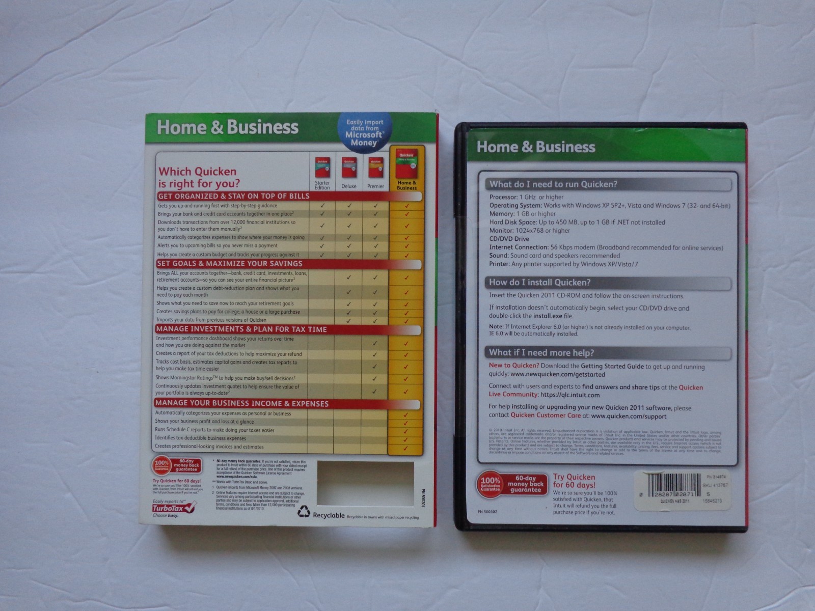 Quicken Home & Business 2011 For Windows