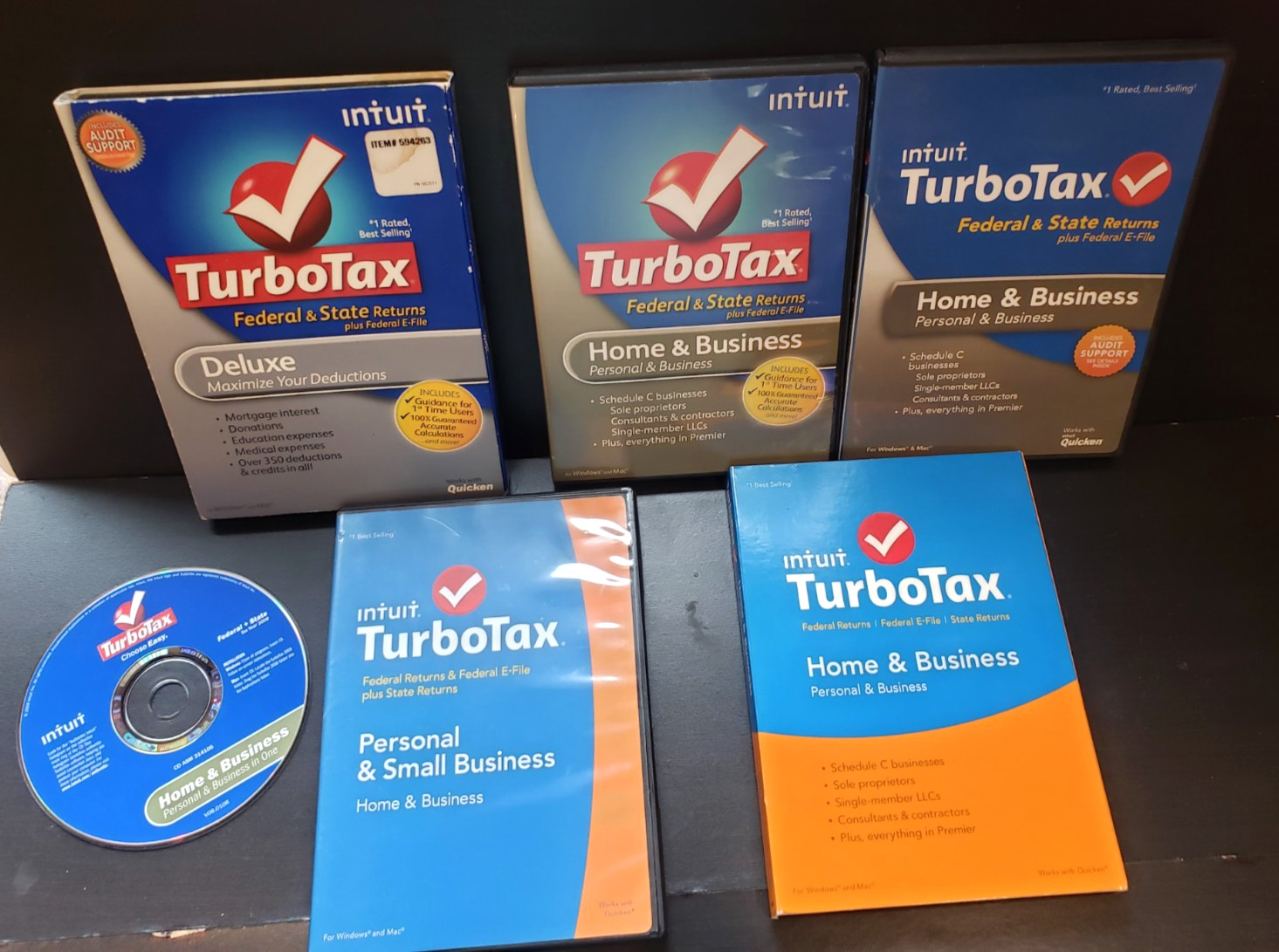 Intuit TurboTax Software CD’s – 2008, 2011, 2012, 2013, 2014 & 2015 Windows MAC