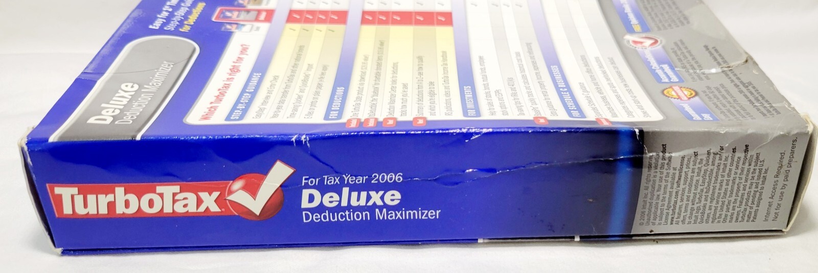 Turbo Tax 2006 Deluxe Federal & State Return Software for PC New In Box! Sealed!