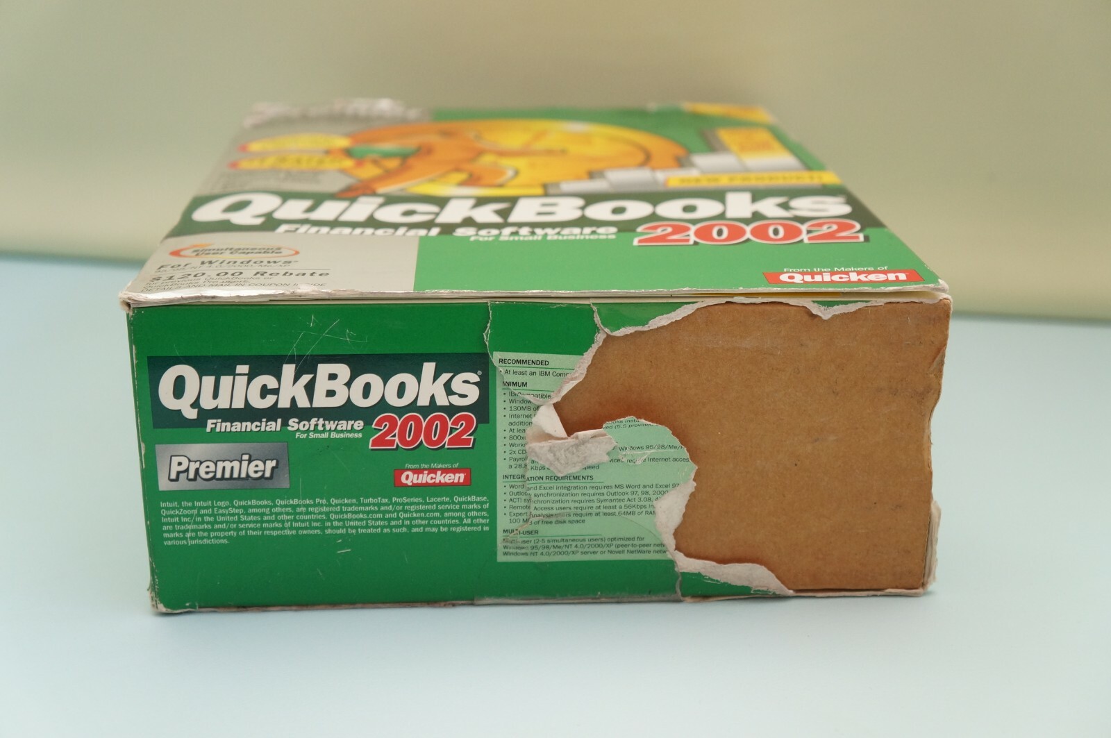 Intuit QuickBooks 2002 Financial Manual. NO DISC in original BOX FREE S&H