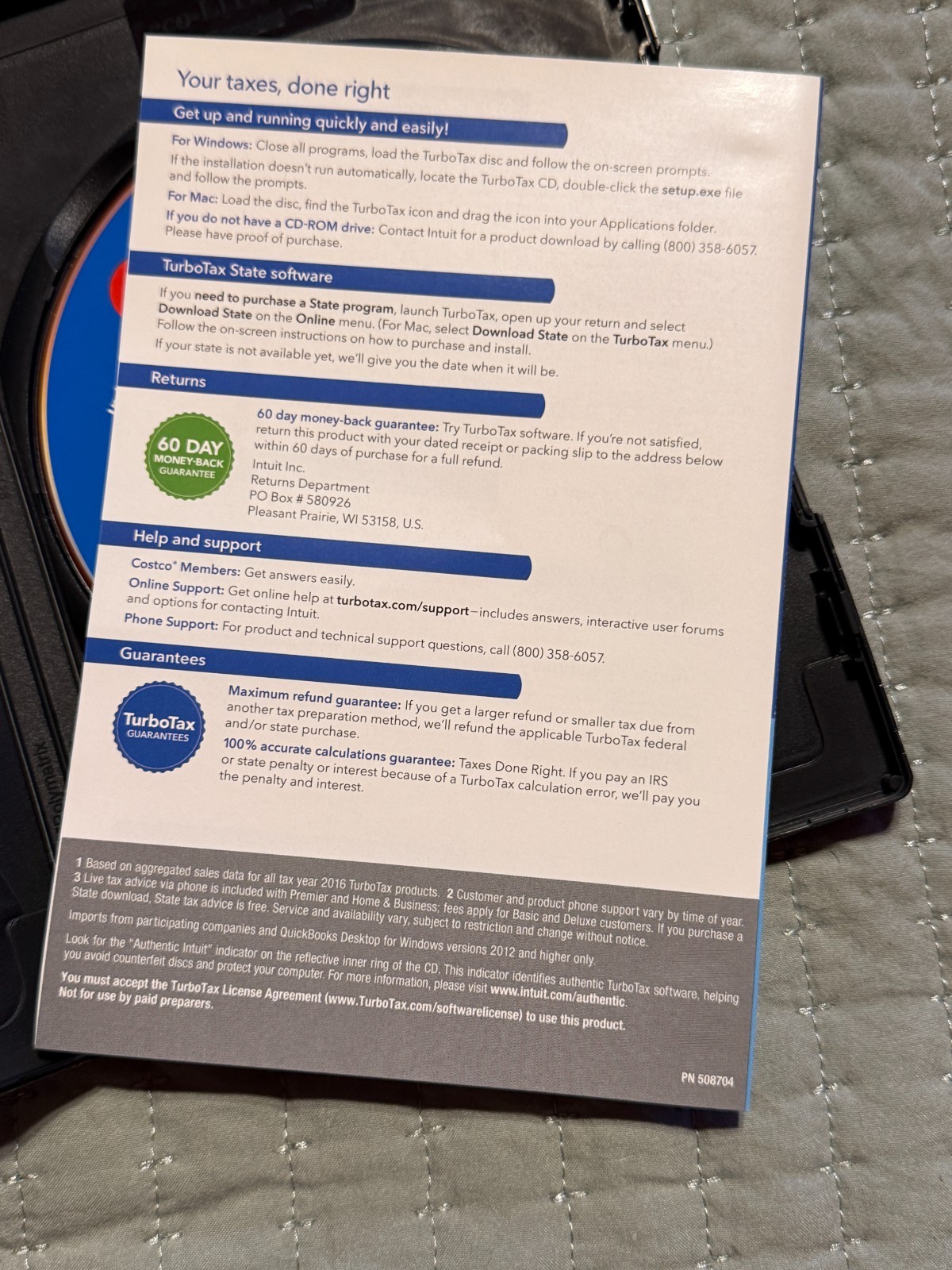Intuit TurboTax Deluxe CD IRS Federal E-File Return Tax Preparation Win & Mac