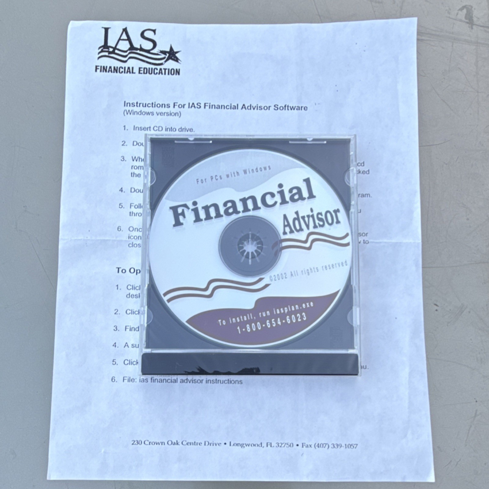 IAS Financial Education Financial Advisor Accounting Software CD for Windows