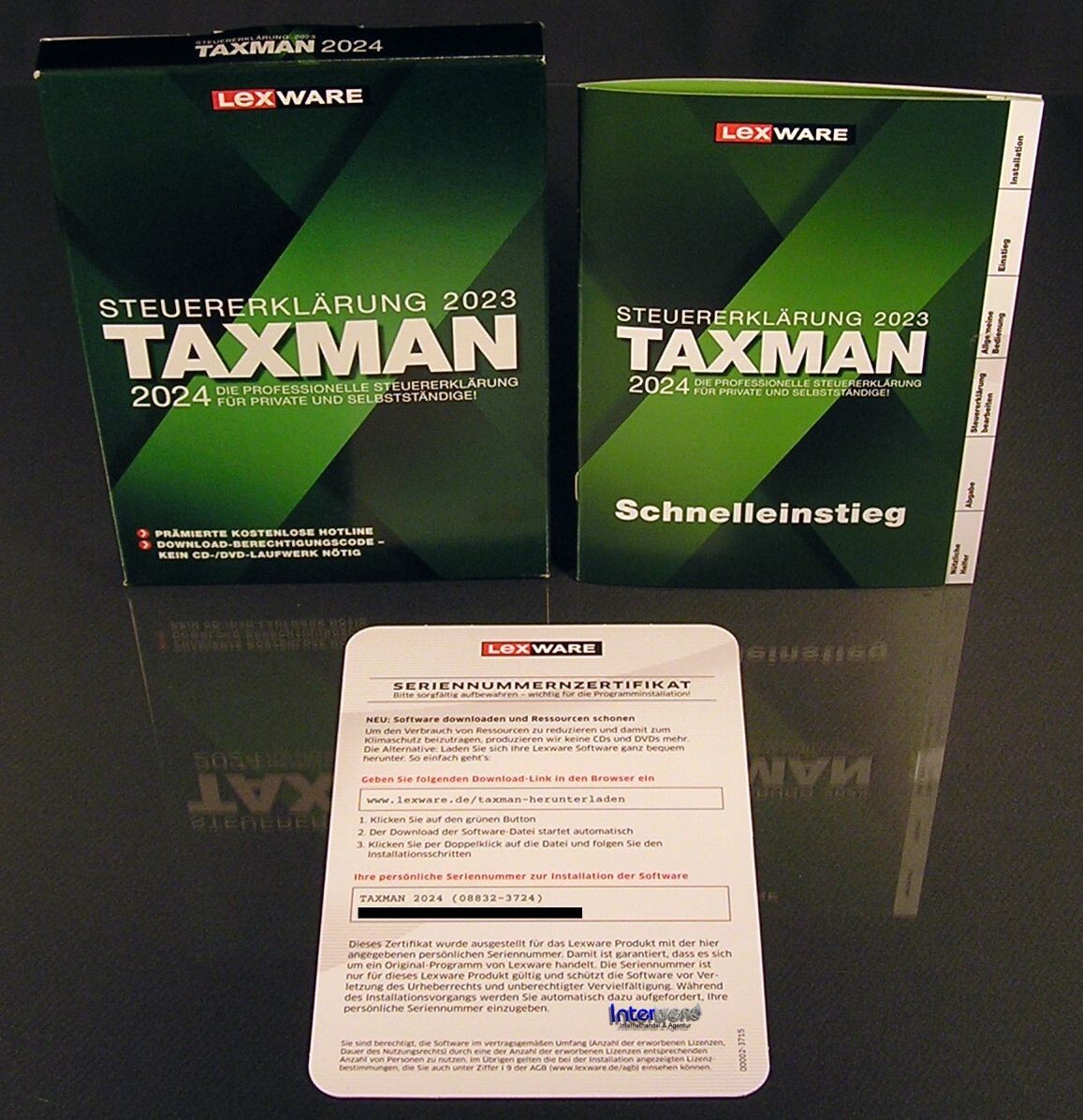 Lexware Taxman 2024 Full Version Box (Tax Year 2023) + Manual (PDF) ORIGINAL BOX NEW