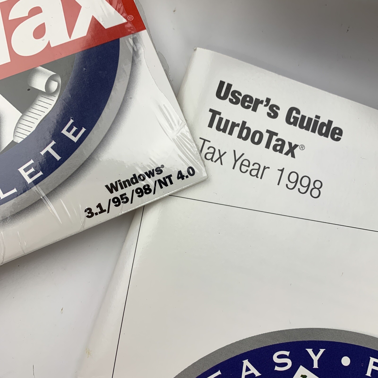 Quicken Turbo Tax Vintage 1998 PC CD-Rom Big Box