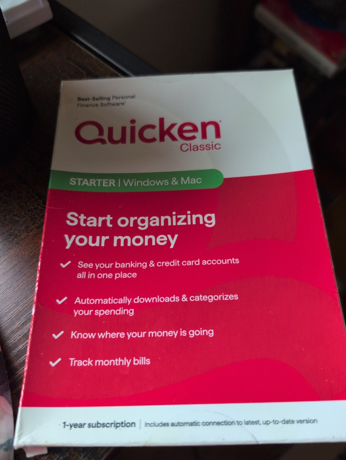 Quicken Classic Starter Personal Finance Software, 1-Year Subscription, PC/Mac