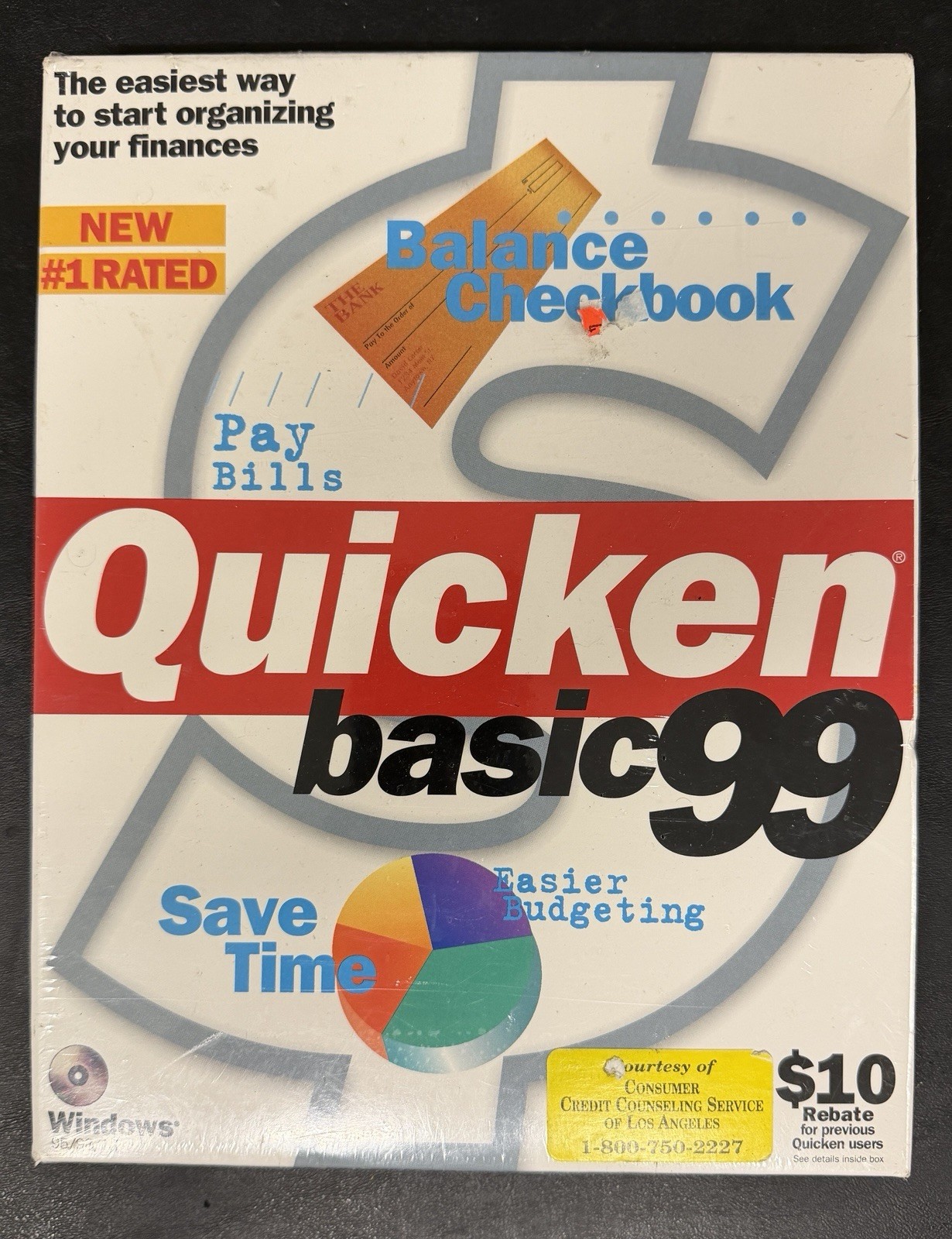 NEW SEALED Quicken Basic 99 Accounting Finance Software CD for Windows 95/98/NT
