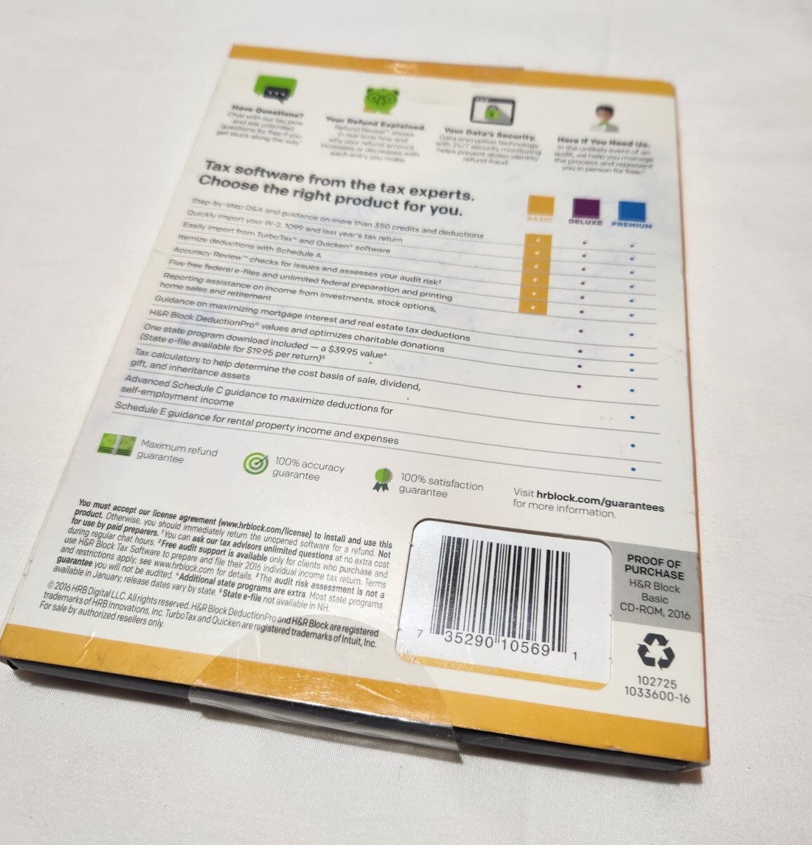 H&R Block Simple Tax Situations Software 2016 PC Mac Federal Returns NEW Sealed
