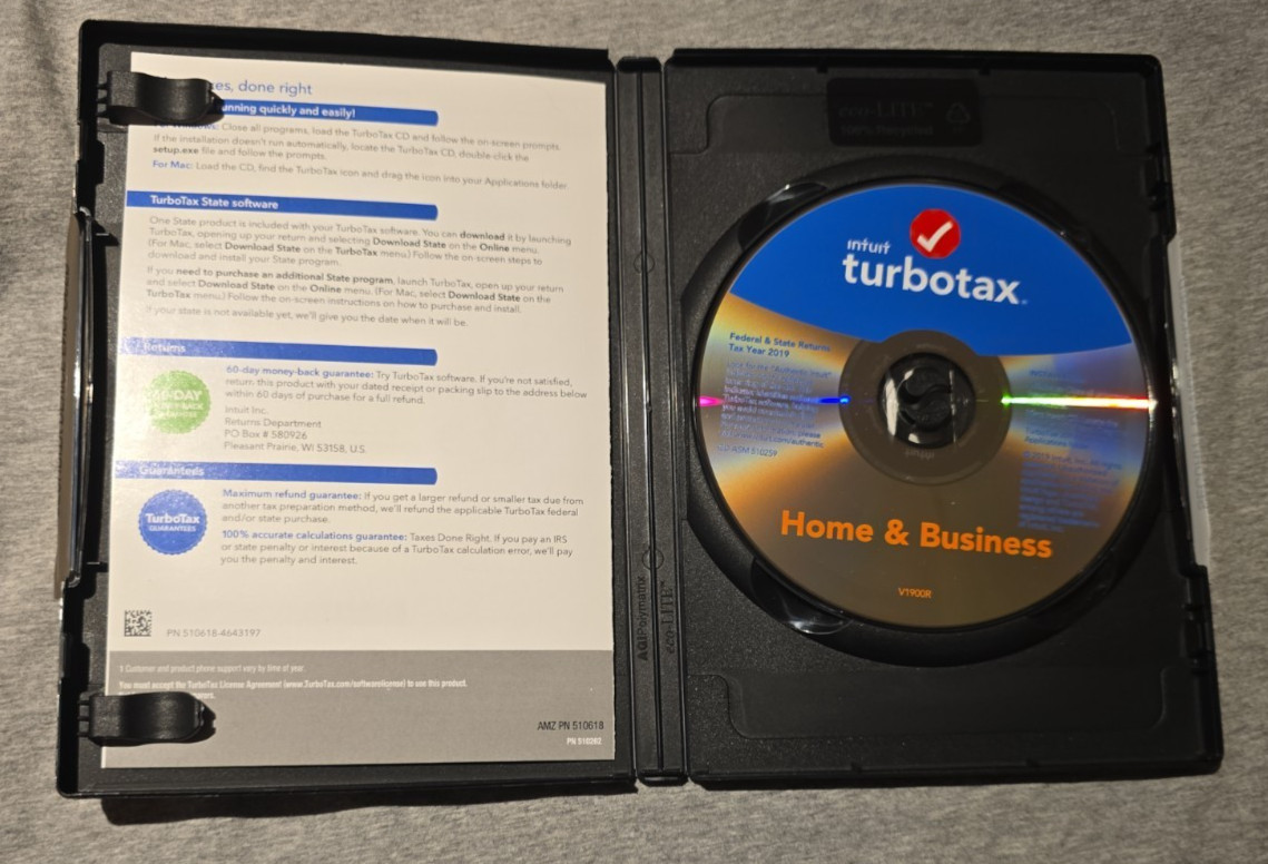 Turbo Tax Home & Business 2019