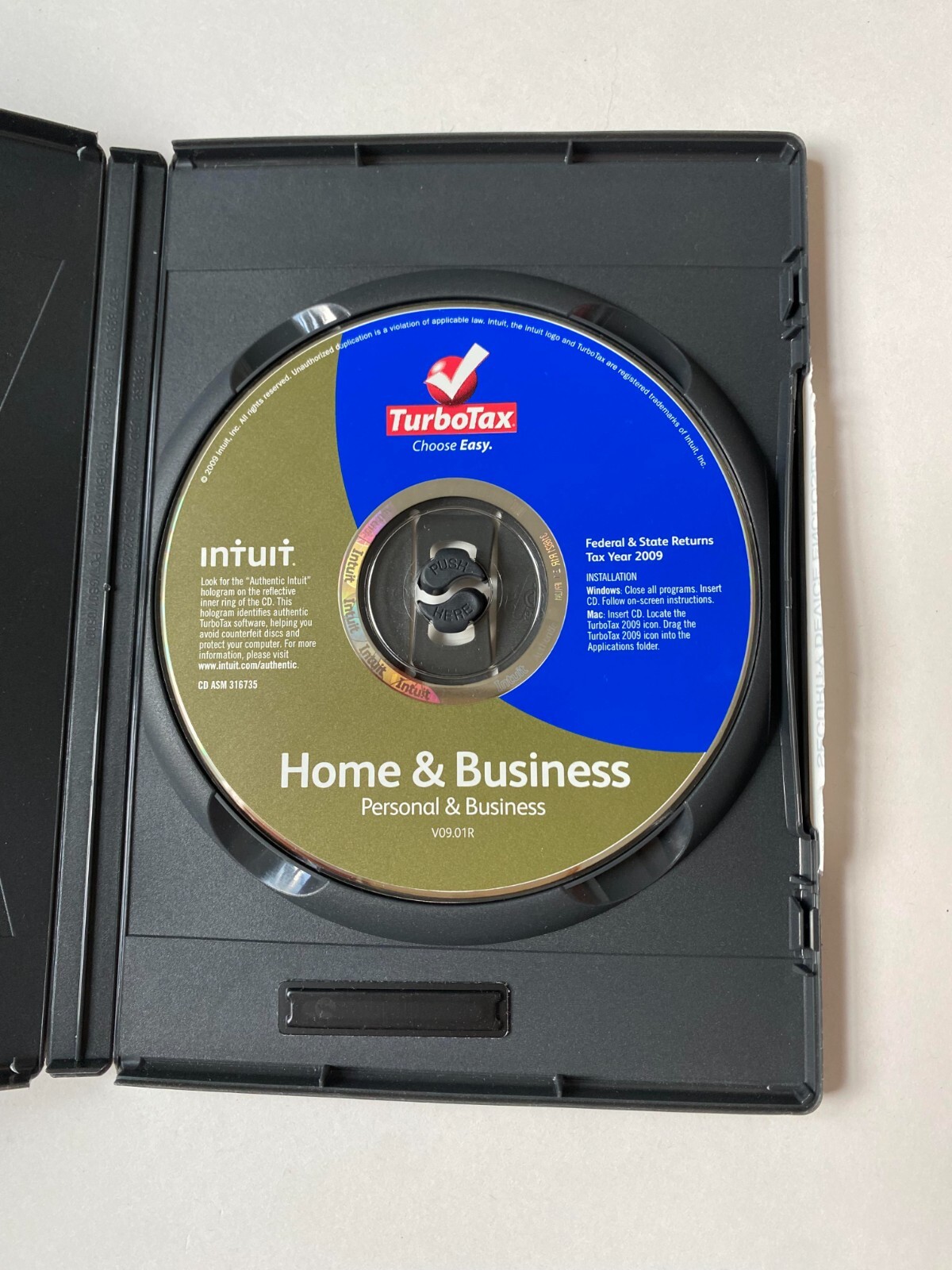 2009 TurboTax Federal Tax Return Home & Business Turbo Tax Intuit – Windows/Mac