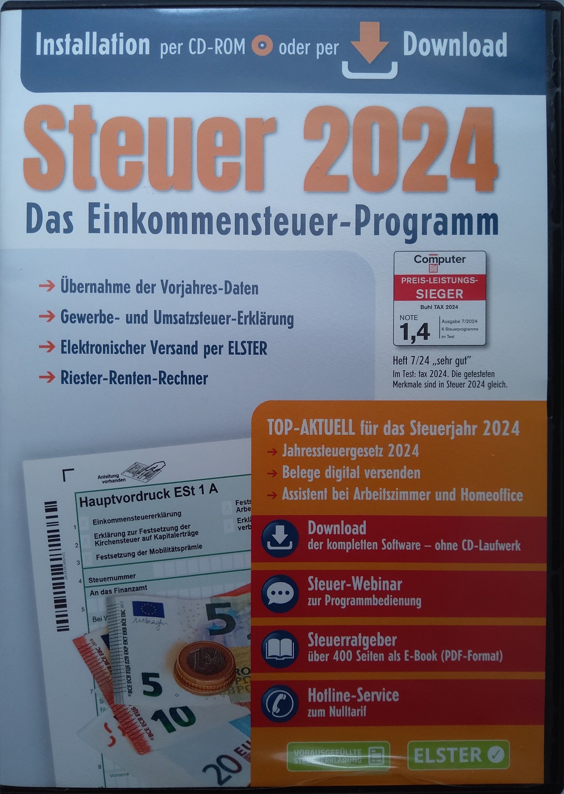 Aldi DVD Tax Software Tax Return Program by WISO with ELSTER + TOP/NEW