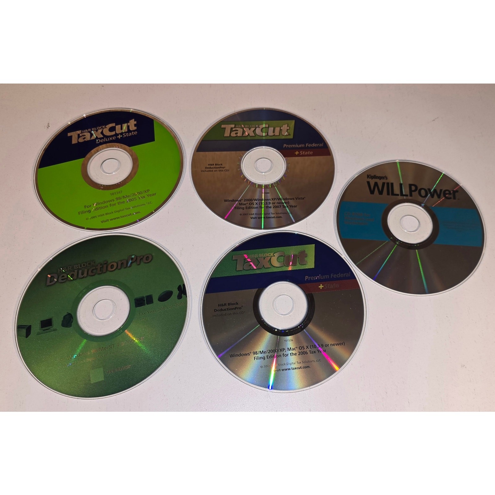 H&R Block Tax Software CD Lot 30+ Deluxe TaxCut Homeowners Investors 1999-2019