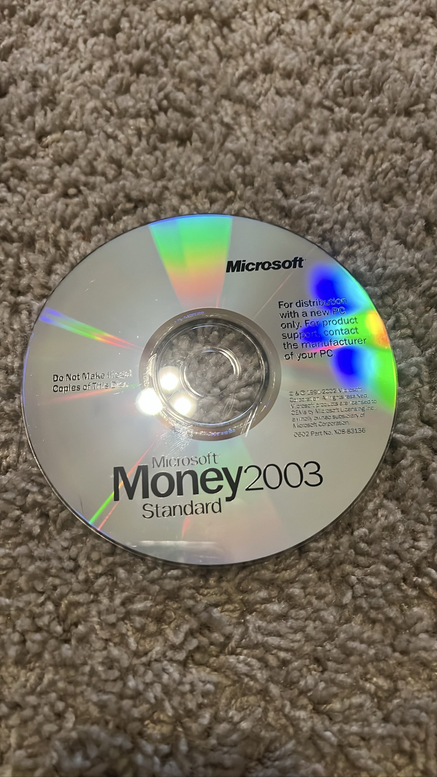 Microsoft Money 2003 Standard Personal Finance PC CD-ROM