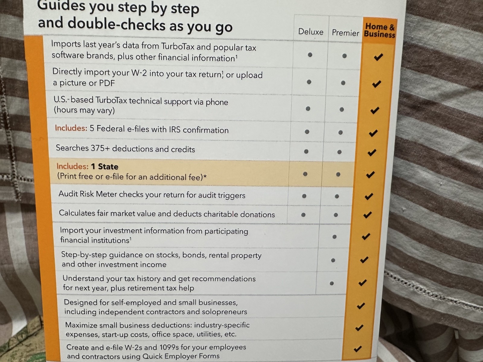 2025 TurboTax Home & Business Tax Federal/State, Physical key card New WIN / MAC