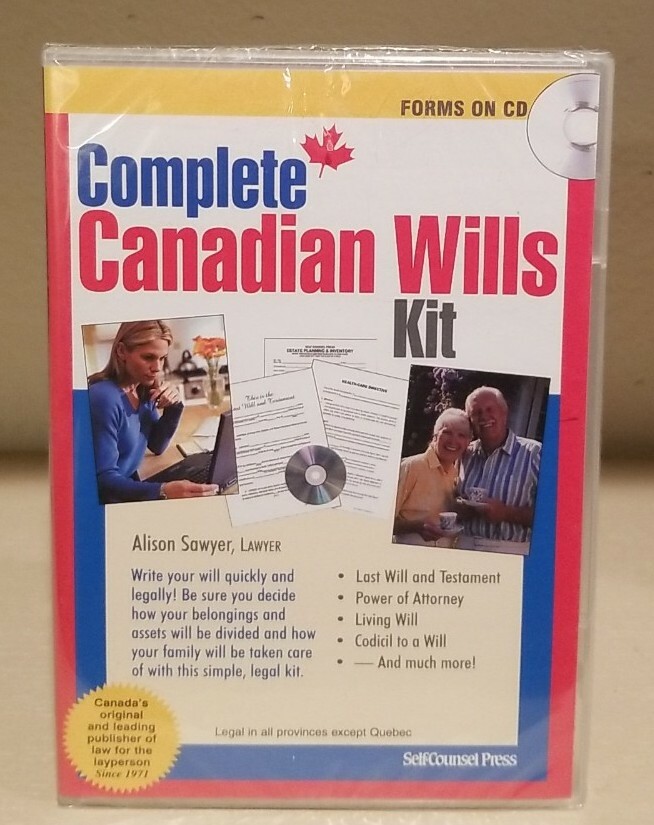 Complete Canadian Wills Kit – PC CD-ROM – NEW