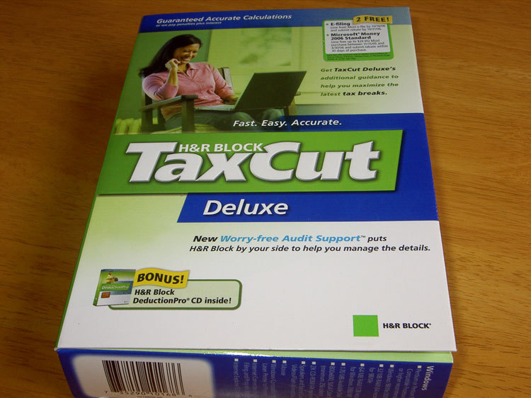 2005 TaxCut DELUXE turbo H&R Block Tax Cut New original sealed CD in the Box