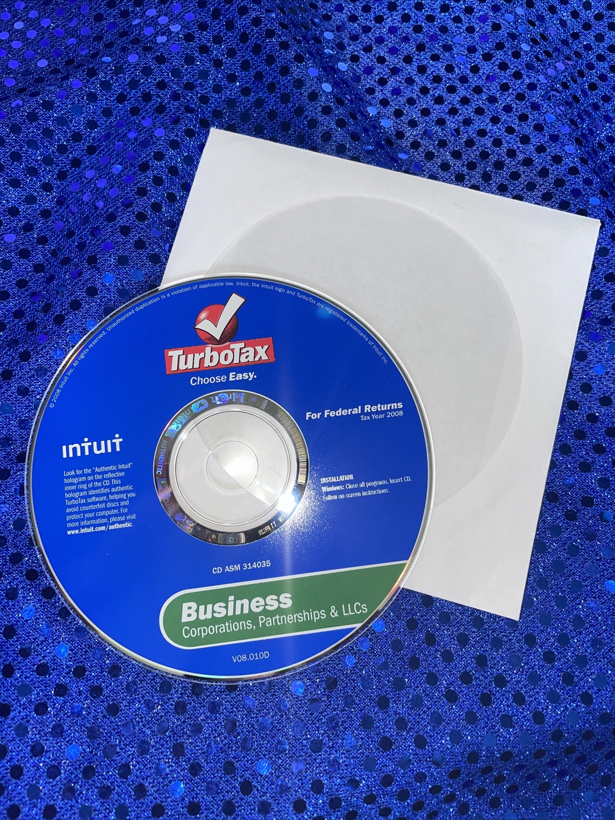 Turbotax Business 2008 Corporations Patnerships LLC