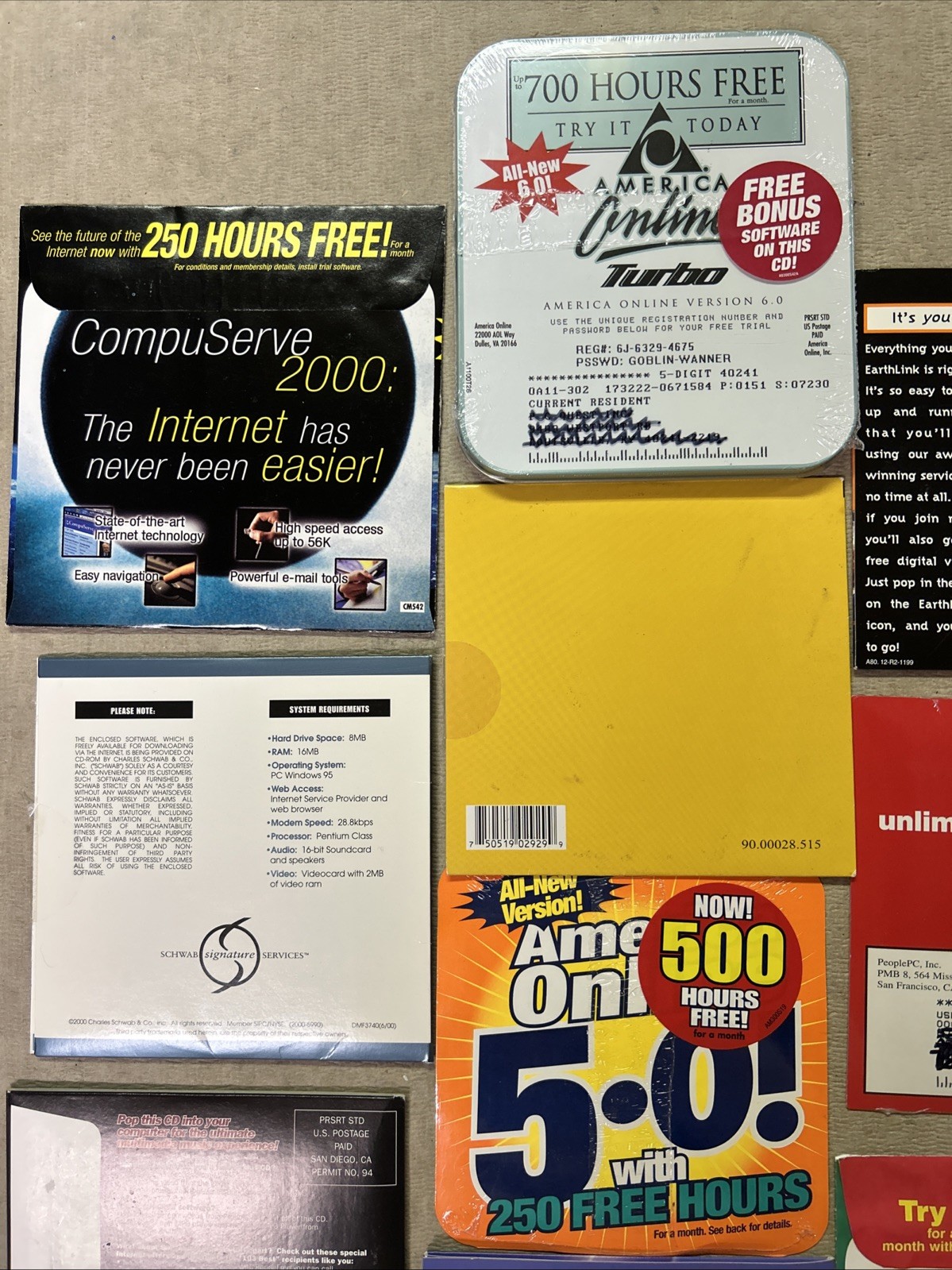 Lot of Various Financial/Modem/Turbo/MP3…. Software For Windows 95/98….