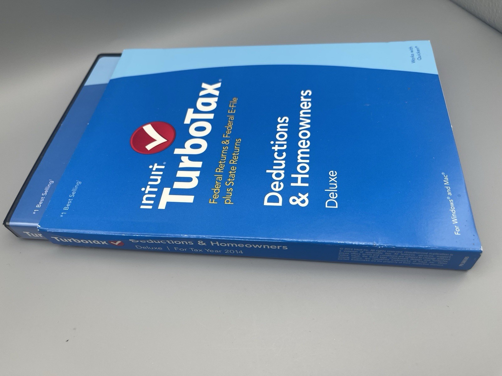TurboTax Deluxe 2014 Federal & State Returns E-File Windows MAC Tax Software