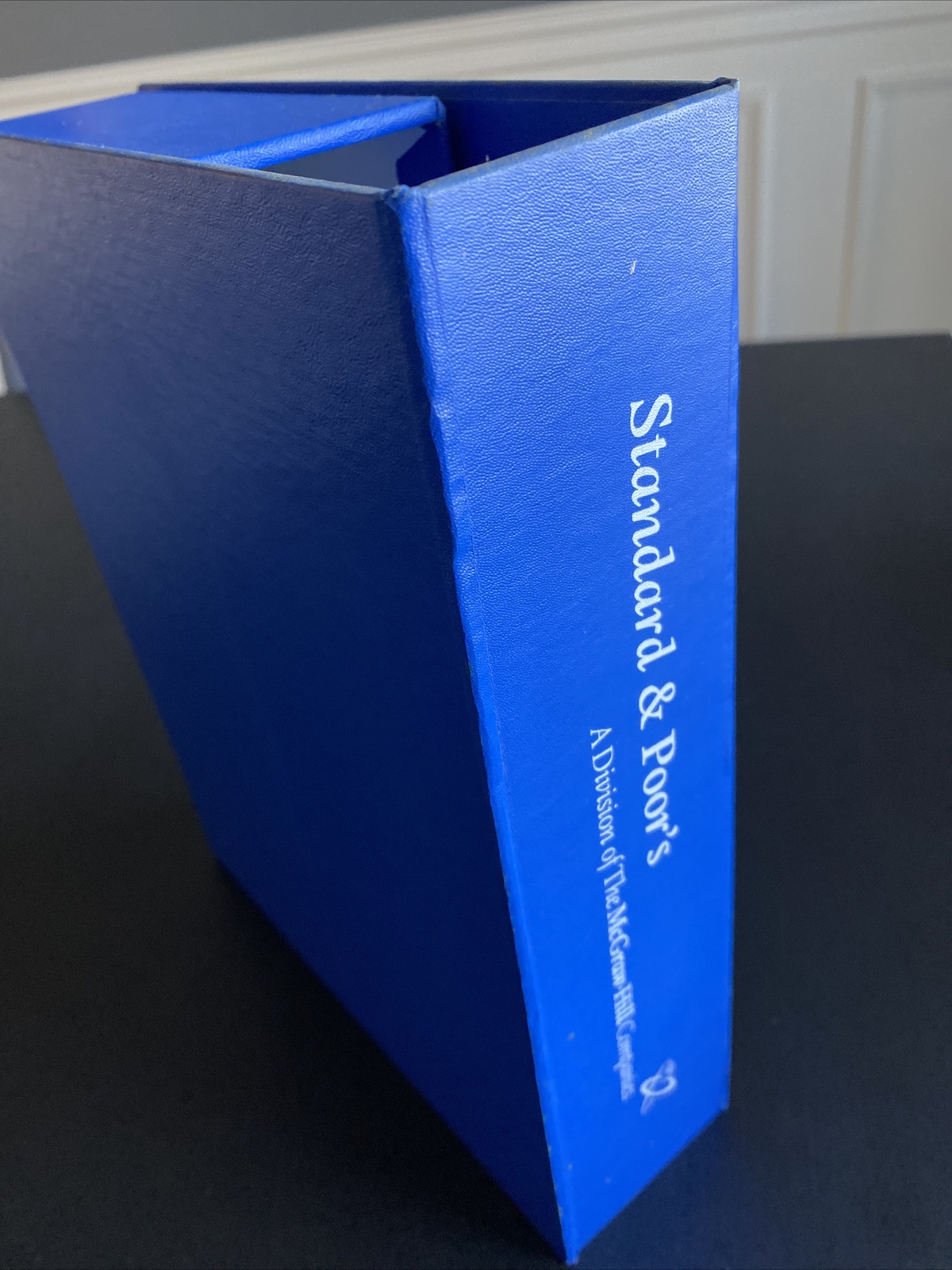 Vtg STANDARD & POOR’S Cardboard Financial Report Document Box / Holder / File