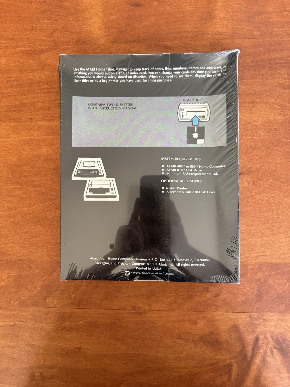 Atari 400/800 Computer Program The Home Filing Manager BRAND NEW SEALED CX415