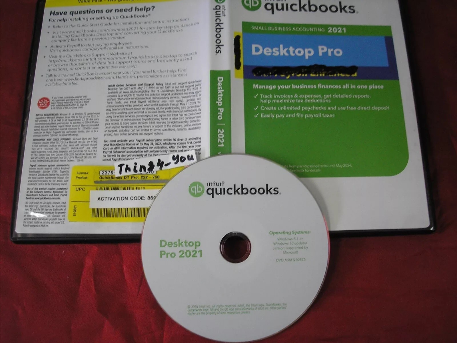 INTUIT QUICKBOOKS DESKTOP PRO 2021 FOR WINDOWS 8, 10 & 11 PC =PERMANENT VERSION=