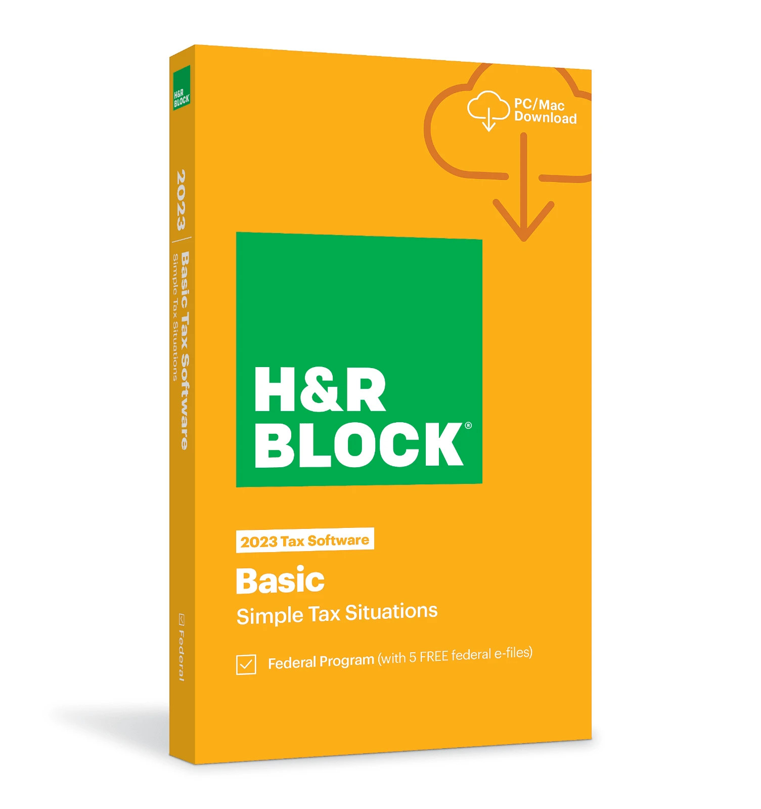 New 2023 H&R Block Tax Software Basic Edition for PC/MAC [Key Card]