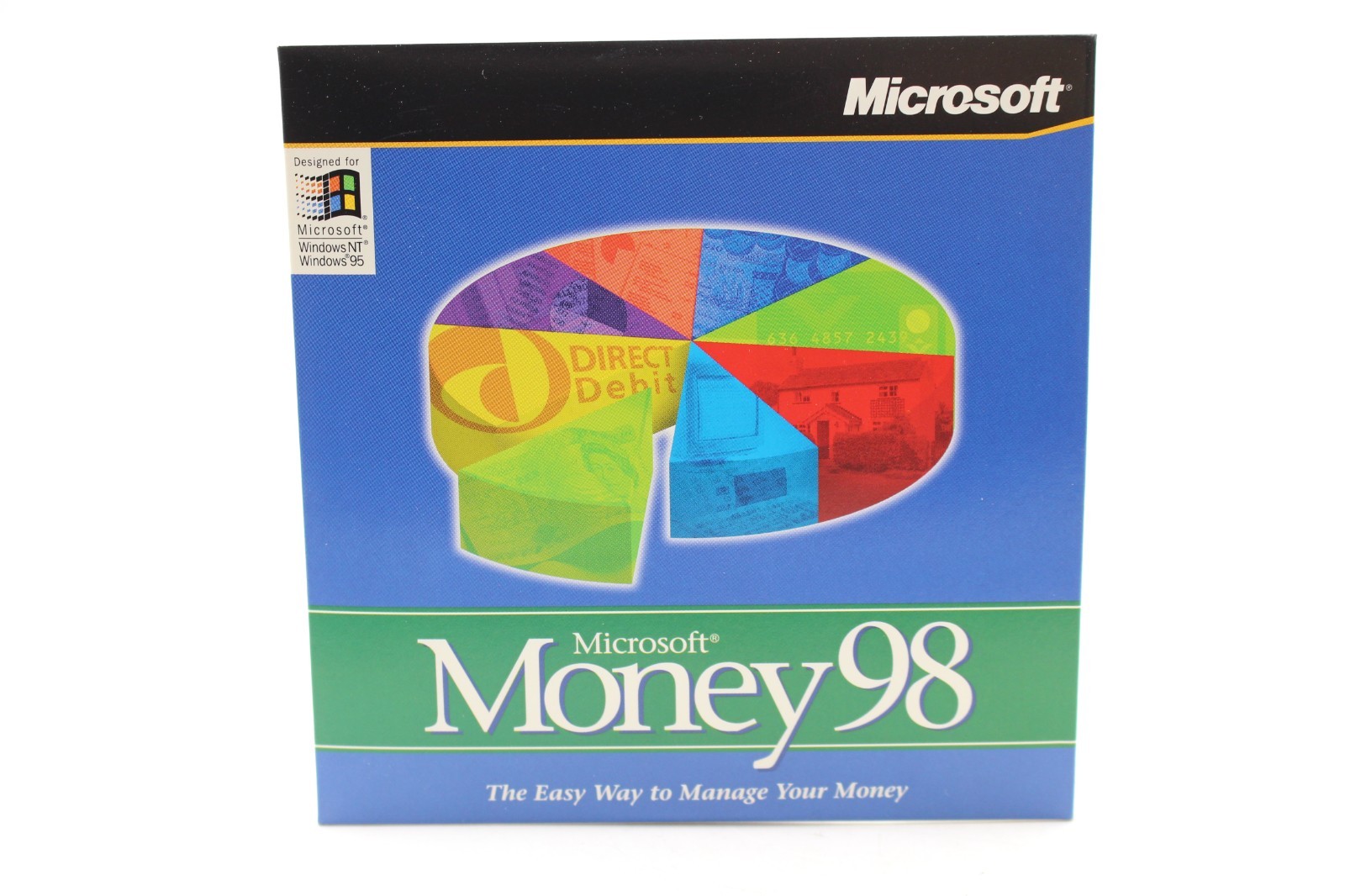 Microsoft Money 98 PC CD-ROM Finance Software Windows 95 NT RETAIL BIG BOX