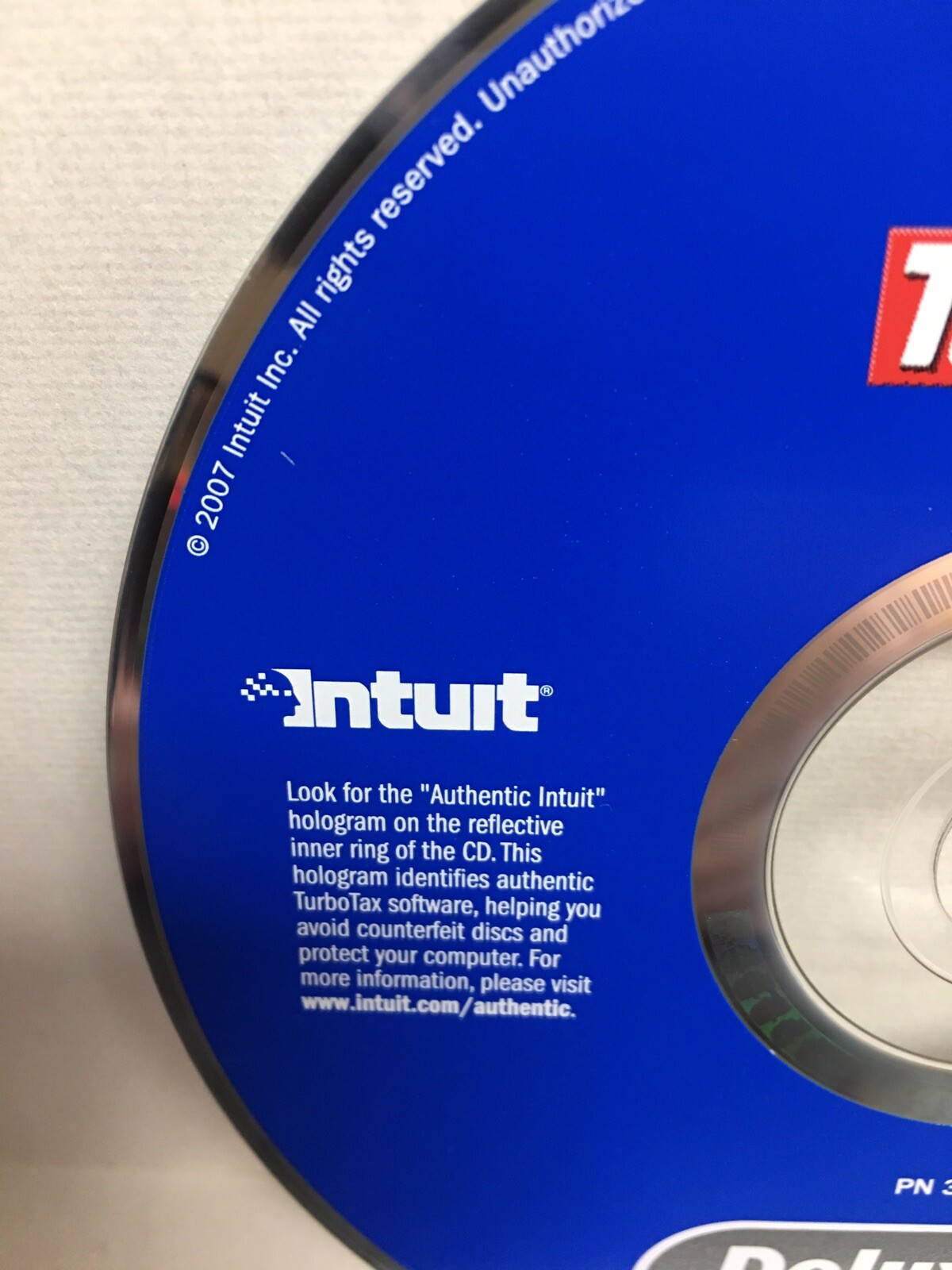 Turbo Tax Deluxe Federal & State Return Software for PC 2007 New Unused No Box