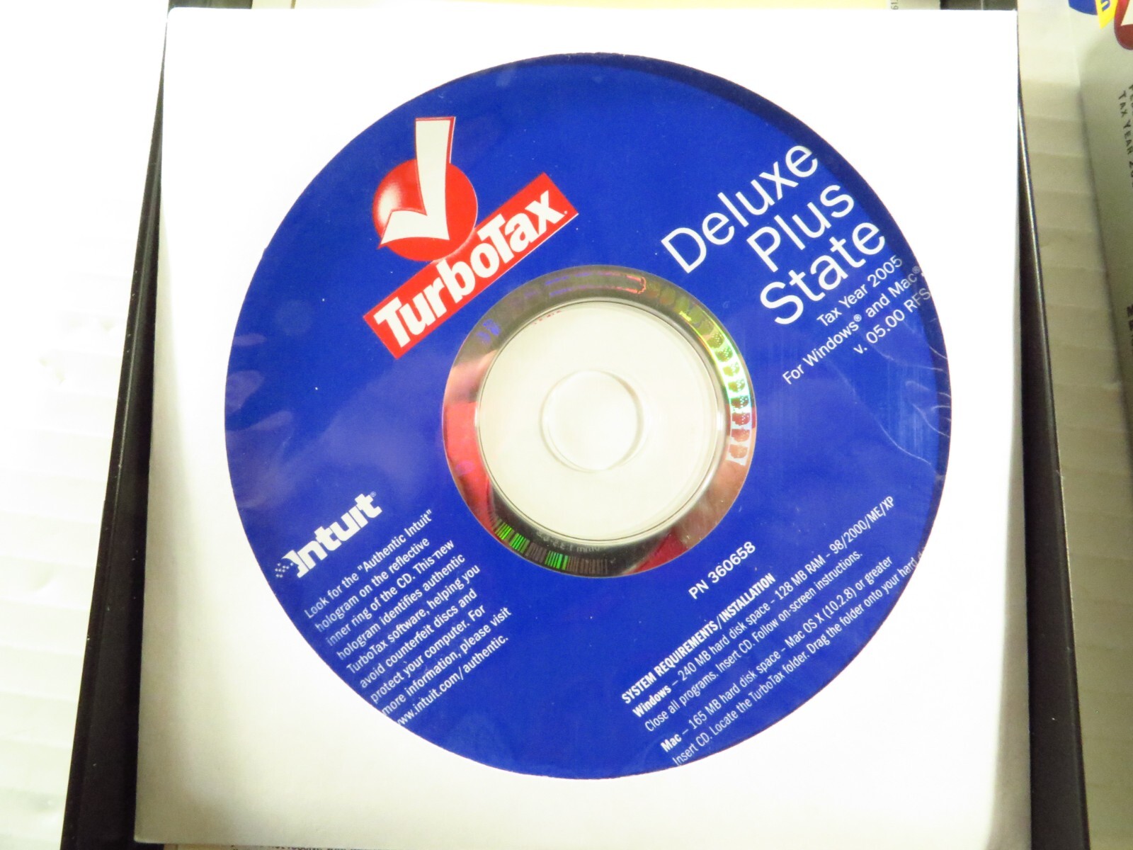 TurboTax Deluxe Plus State Tax Year 2005 for Windows & MAC, FREE 2-3 Day Ship!!!