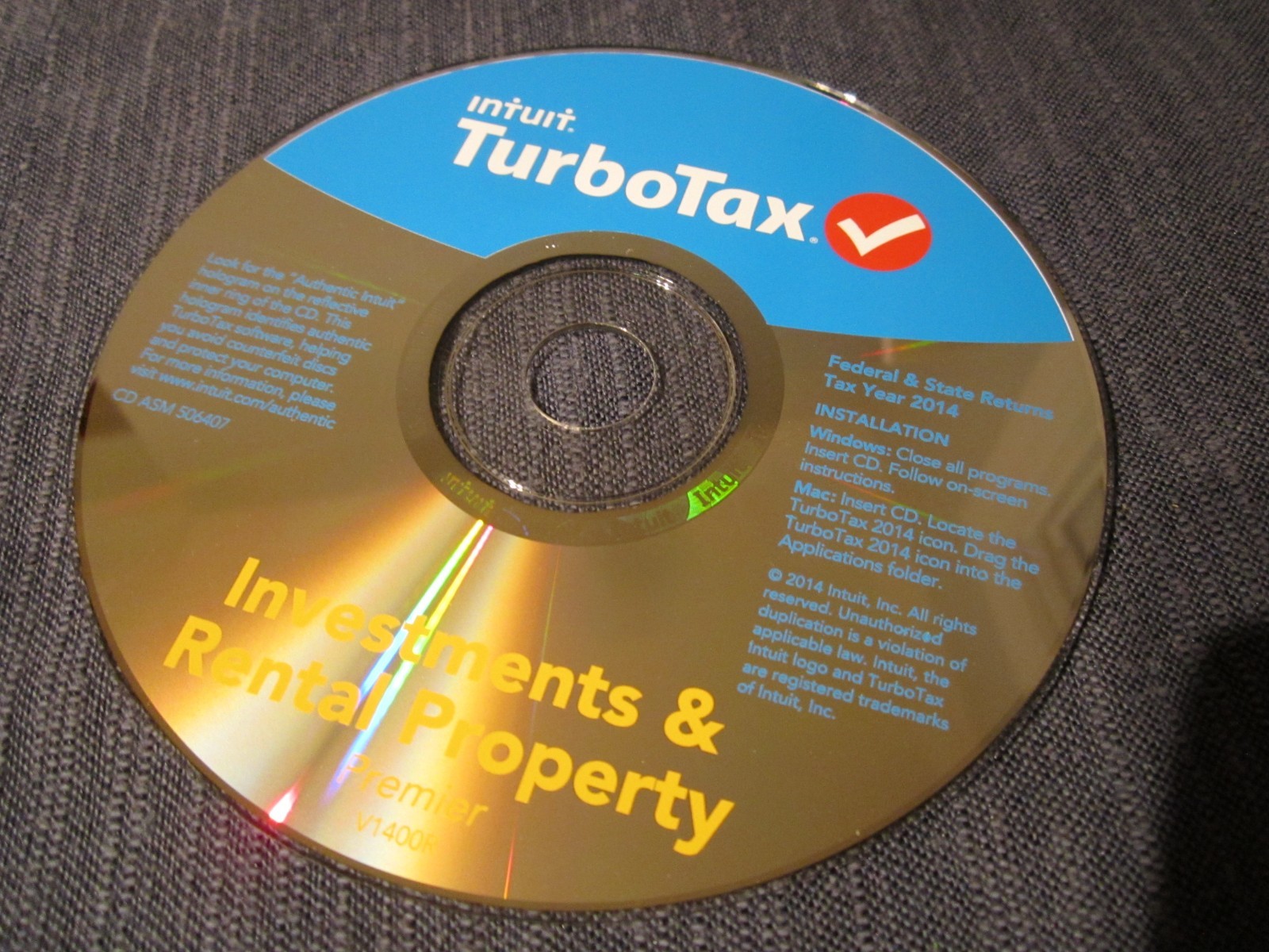 Turbotax 2014 Premier Investments Rental Federal State Tax Software Windows Mac