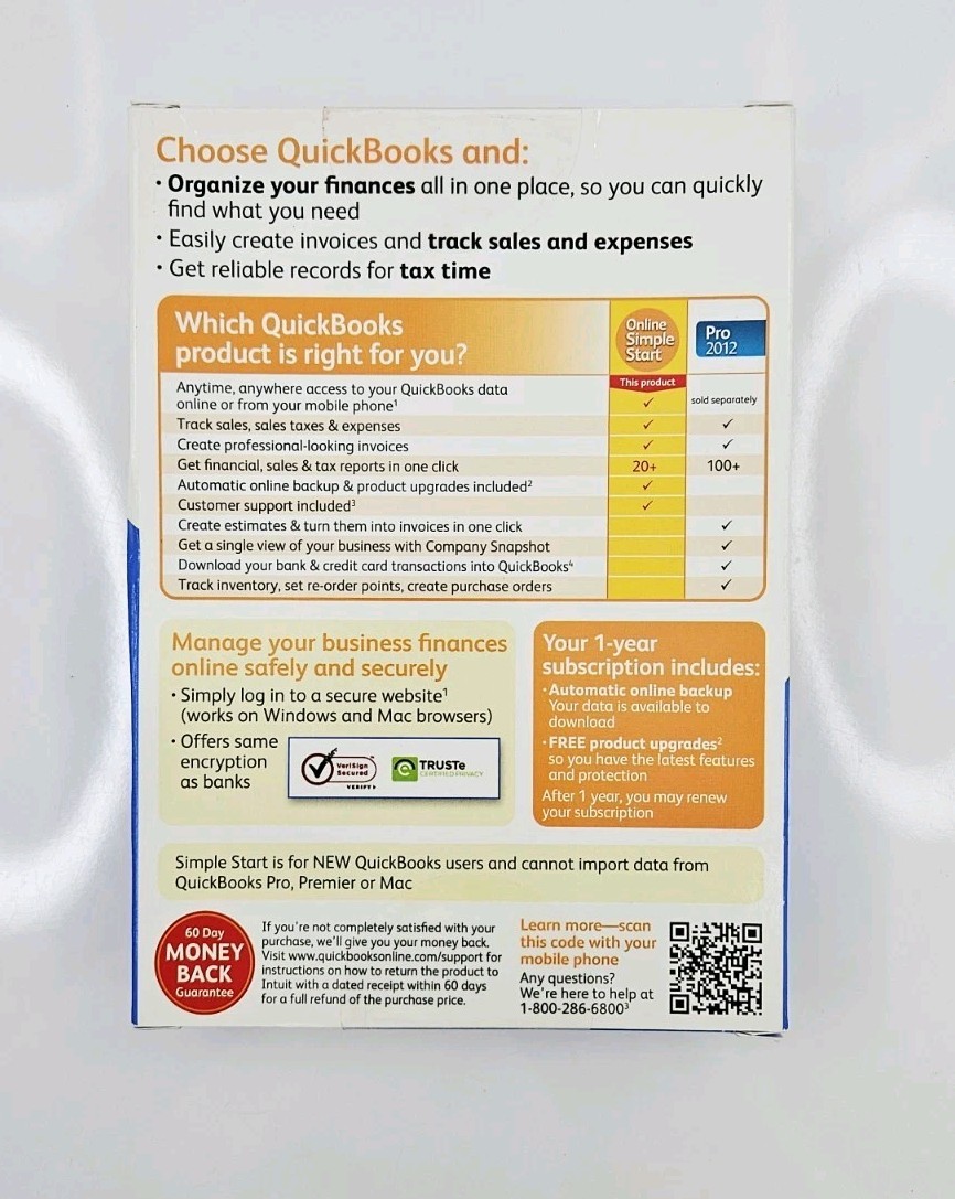 QuickBooks® 2011 Online Simple Start, Online ServiceSmall Business Accounting