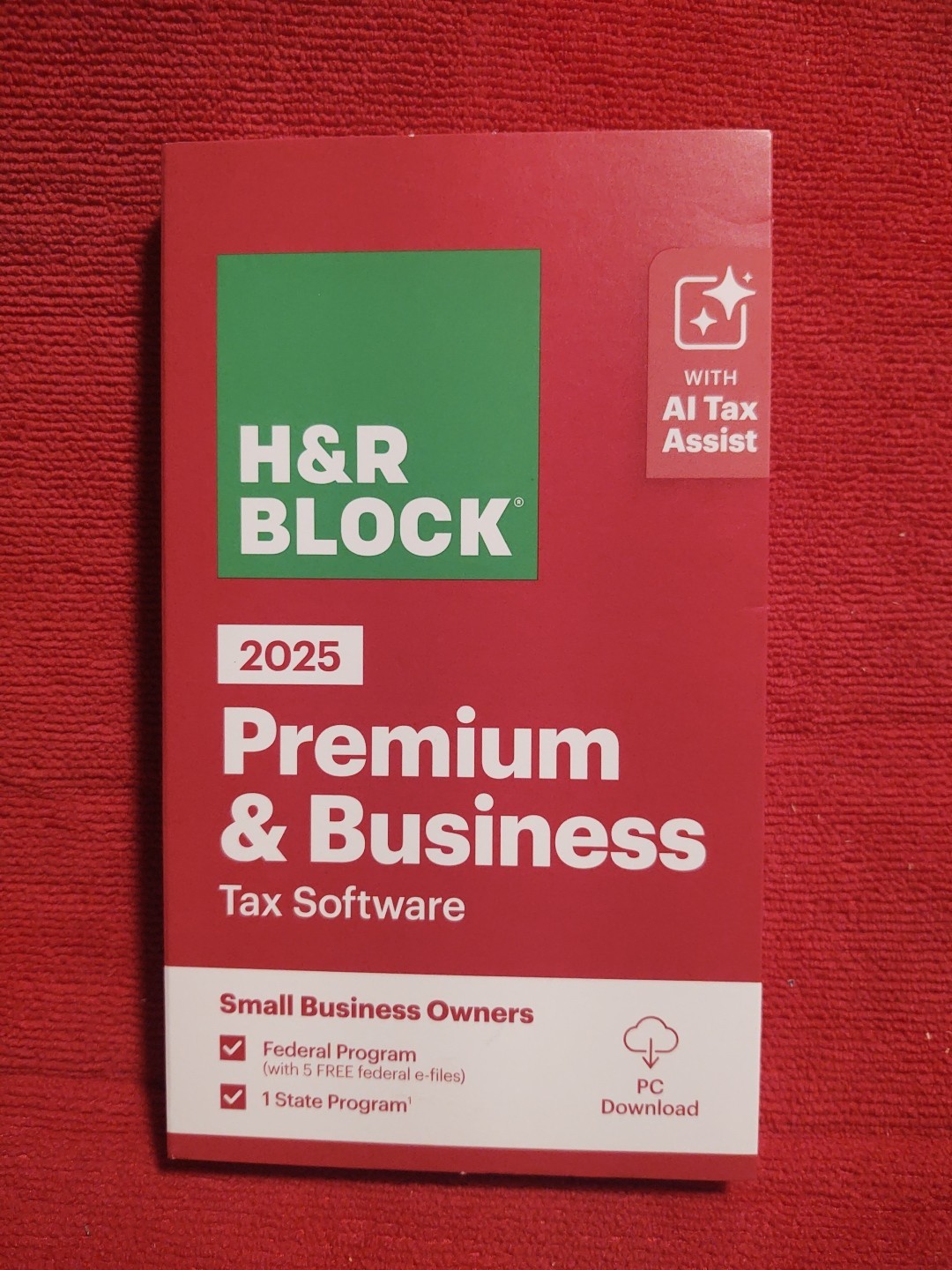 New 2025 H&R Block Tax Software Premium & Business Edition for Win/PC [Key Card]