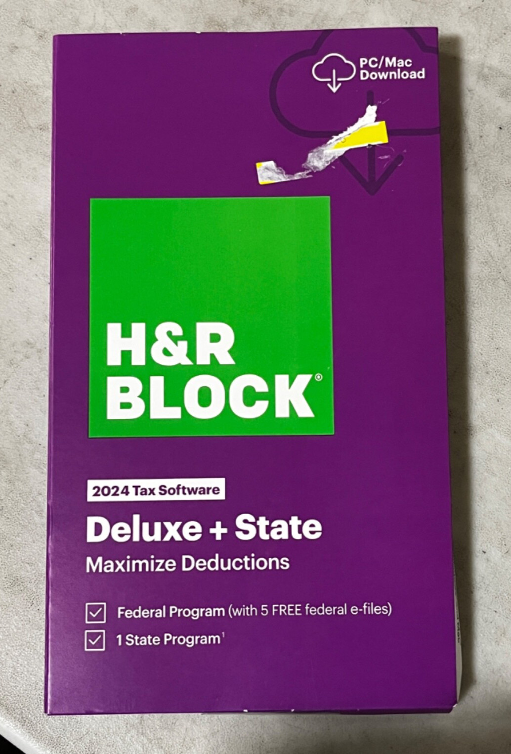 H&R Block Tax Software Deluxe + State 2024 PC/Mac Download