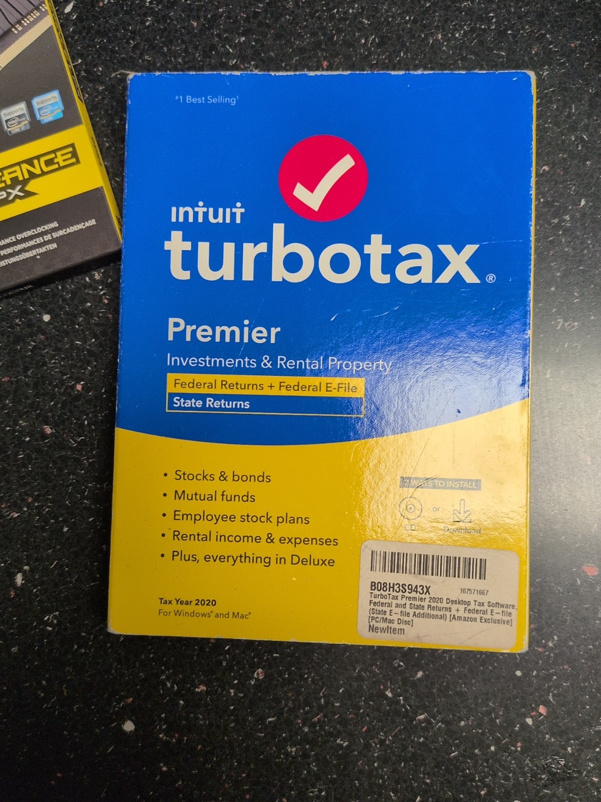 Genuine 2020 Intuit Turbotax Premier Investments Federal State Windows & Mac