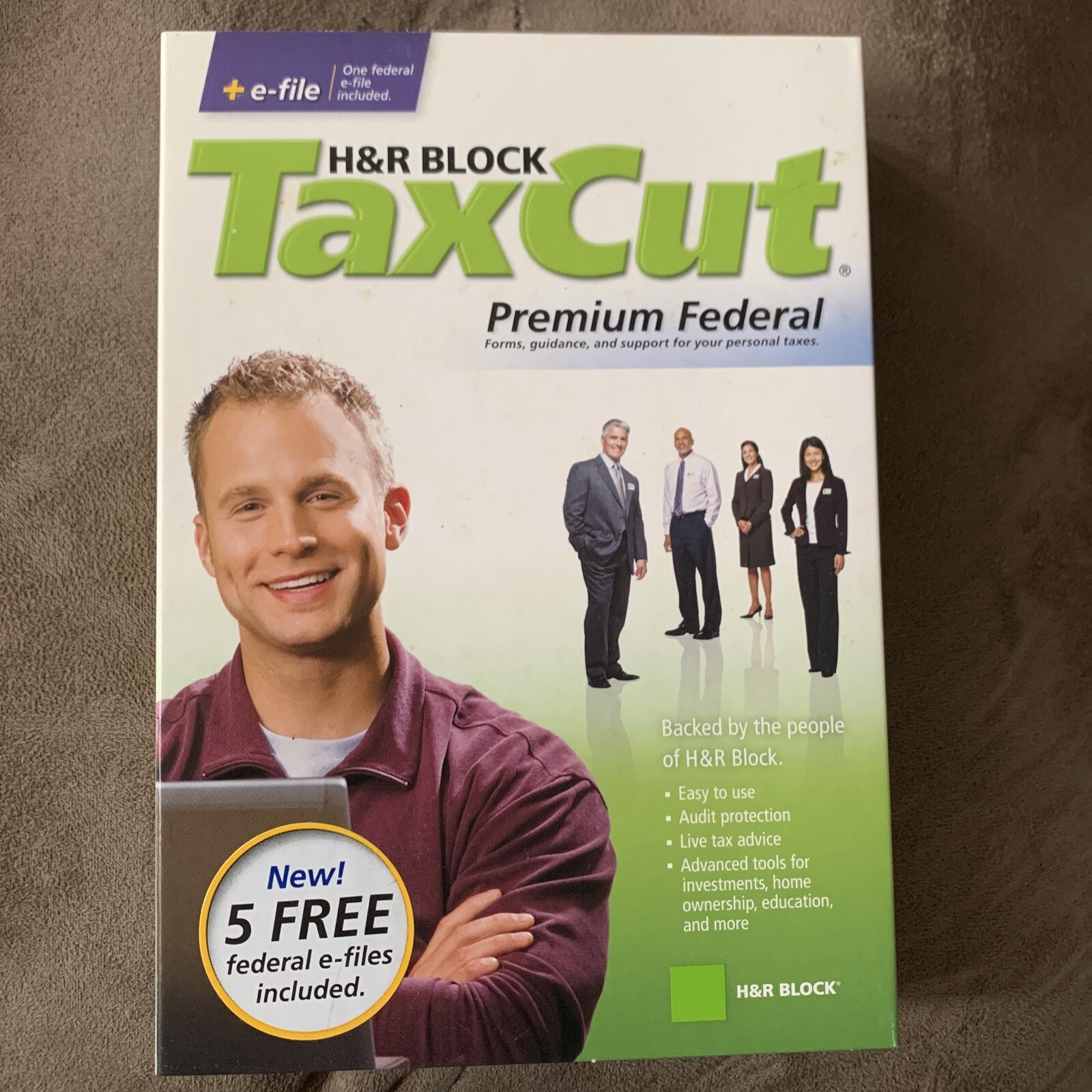 H & R Block 2008 Tax Cut premium Federal software CD new In Sealed box