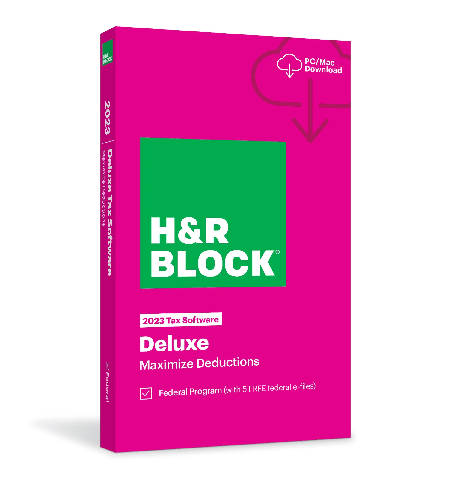 New 2023 H&R Block Tax Software Deluxe Edition for PC/MAC [Key Card]