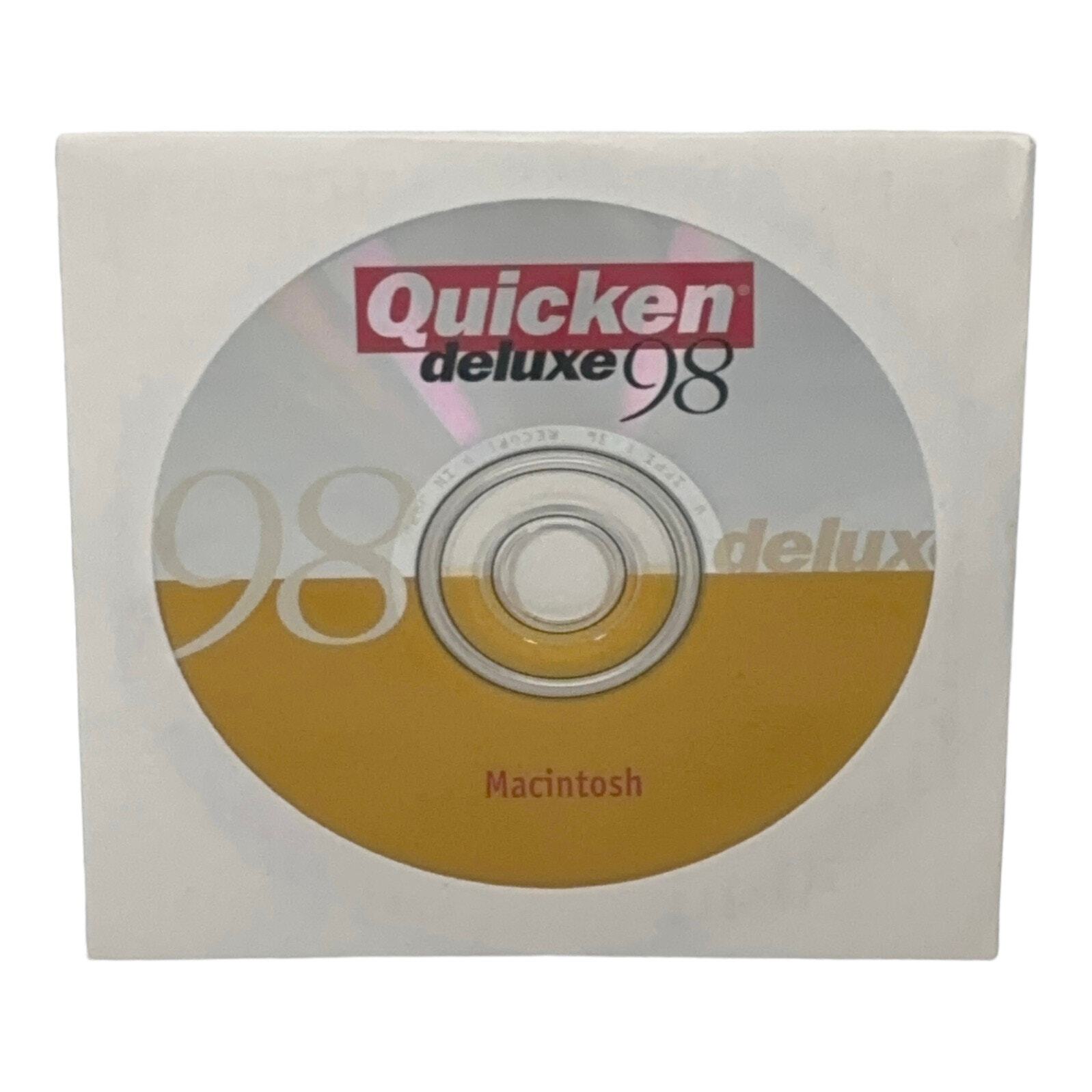 Quicken Deluxe 98 Intuit Macintosh Disk Only Business & Productivity Pre-owned