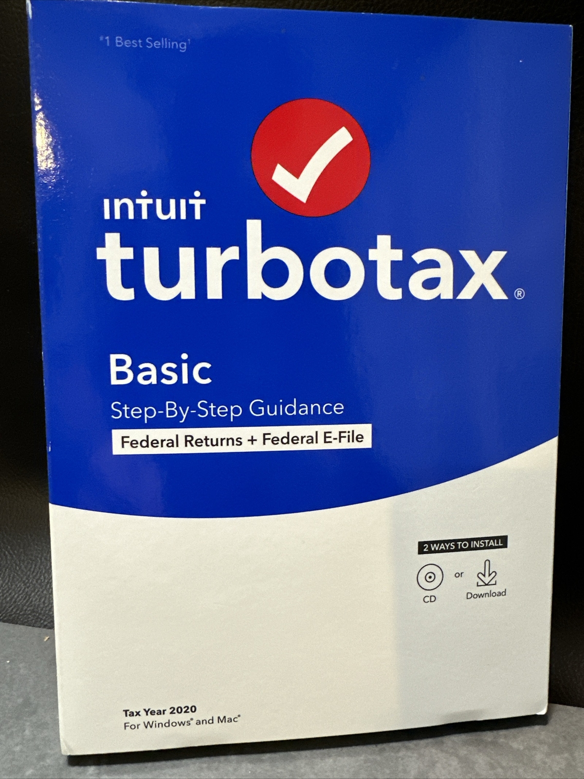 TurboTax BASIC 2020 Federal Returns + Federal E-file Windows /Mac CD / Download
