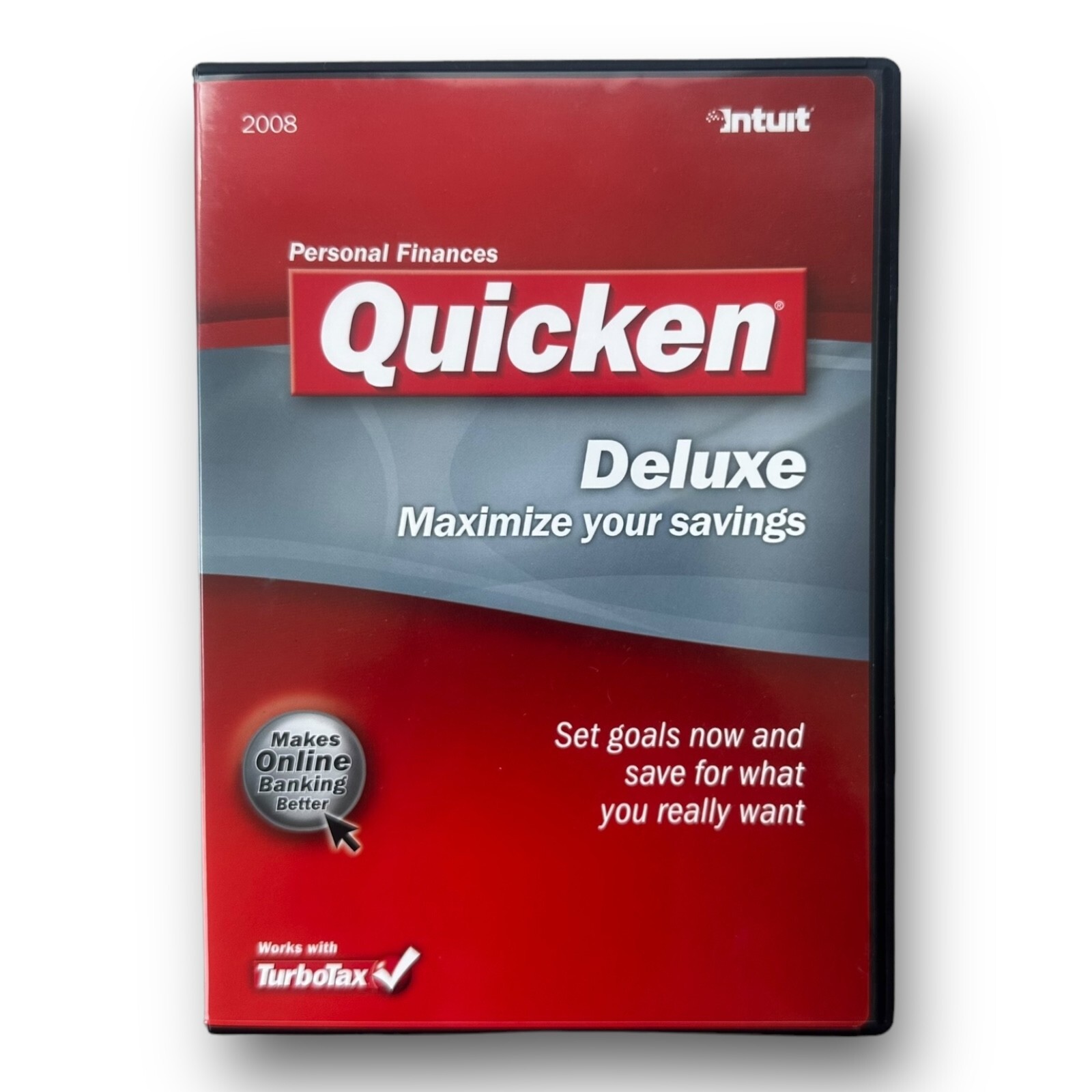 Intuit Quicken Deluxe 2008 For Windows ’00/’03/XP/Vista NOT for Win 10/11