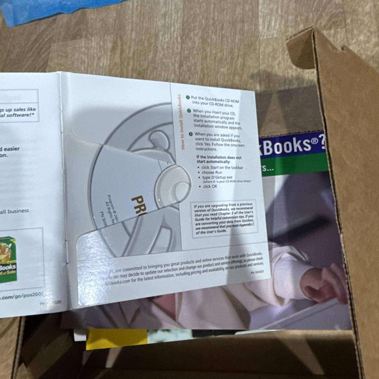 INTUIT QuickBooks Pro 2001 Full Version for Windows Install CD with License Key